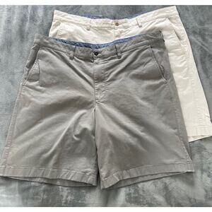 Lot of 2 LL Bean Shorts Standard Fit Chino Stretch 9" Inseam Size 40 EUC
